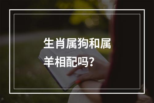 生肖属狗和属羊相配吗？