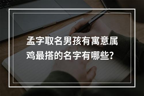 孟字取名男孩有寓意属鸡最搭的名字有哪些？