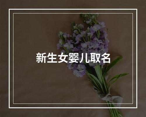 新生女婴儿取名
