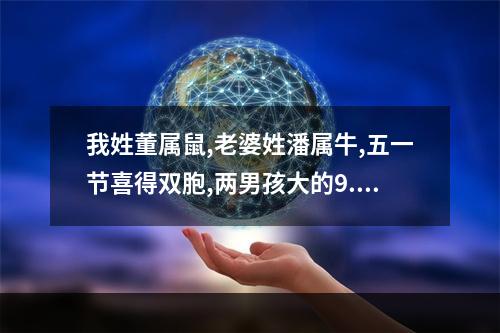 我姓董属鼠,老婆姓潘属牛,五一节喜得双胞,两男孩大的9.52生,小的9.55生,请帮起个名,名中要带木,
