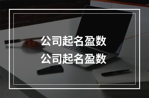 公司起名盈数 公司起名盈数