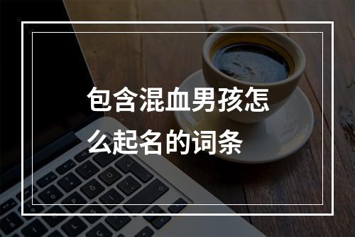 包含混血男孩怎么起名的词条
