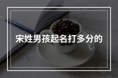 宋姓男孩起名打多分的