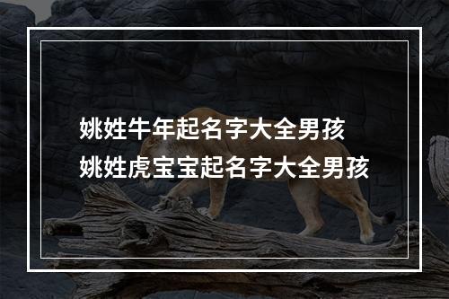 姚姓牛年起名字大全男孩 姚姓虎宝宝起名字大全男孩