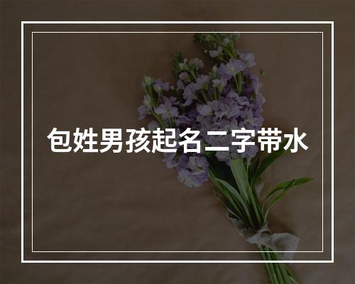 包姓男孩起名二字带水