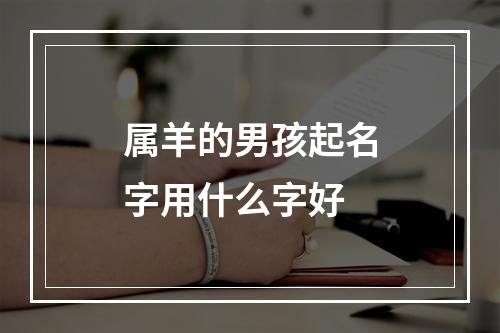 属羊的男孩起名字用什么字好
