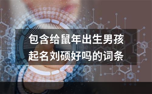 包含给鼠年出生男孩起名刘硕好吗的词条