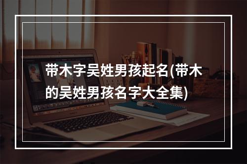 带木字吴姓男孩起名(带木的吴姓男孩名字大全集)