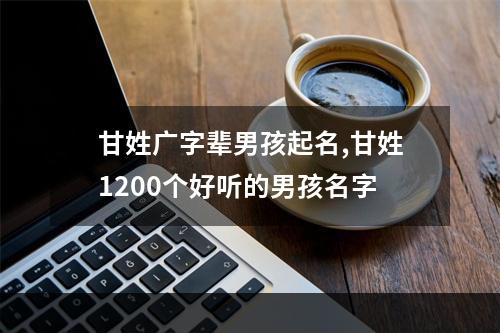 甘姓广字辈男孩起名,甘姓1200个好听的男孩名字