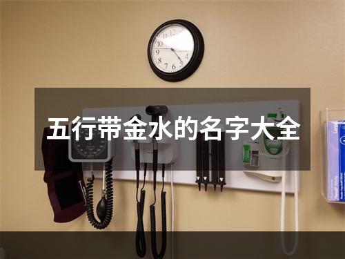 五行带金水的名字大全