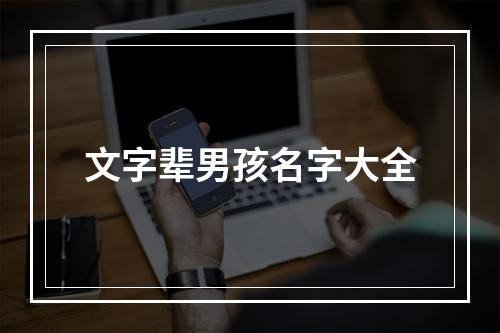 文字辈男孩名字大全