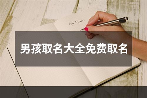男孩取名大全免费取名