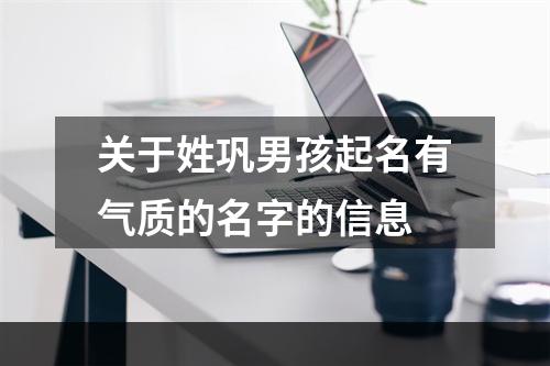 关于姓巩男孩起名有气质的名字的信息
