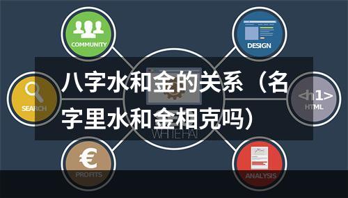 八字水和金的关系（名字里水和金相克吗）