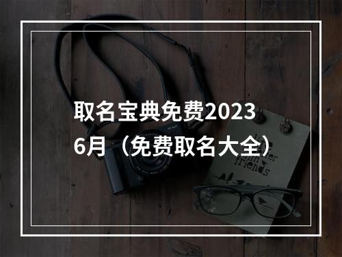取名宝典免费20236月（免费取名大全）