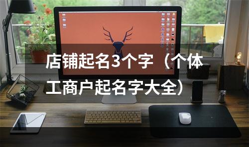 店铺起名3个字（个体工商户起名字大全）