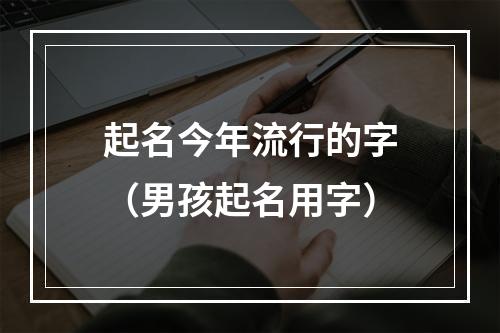 起名今年流行的字（男孩起名用字）