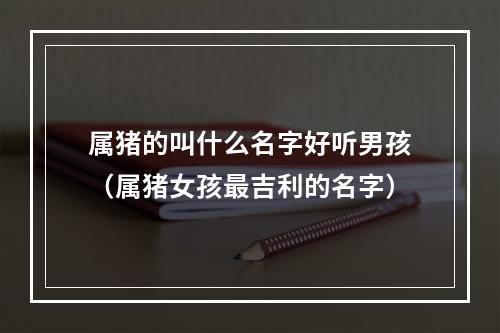 属猪的叫什么名字好听男孩（属猪女孩最吉利的名字）