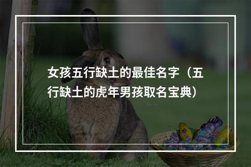 女孩五行缺土的最佳名字（五行缺土的虎年男孩取名宝典）