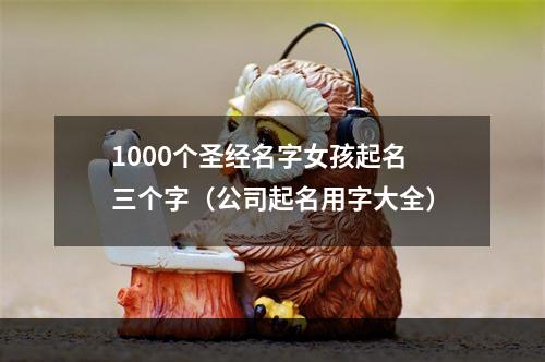 1000个圣经名字女孩起名三个字（公司起名用字大全）