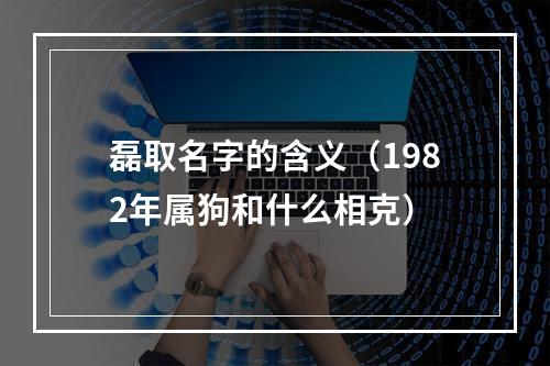 磊取名字的含义（1982年属狗和什么相克）