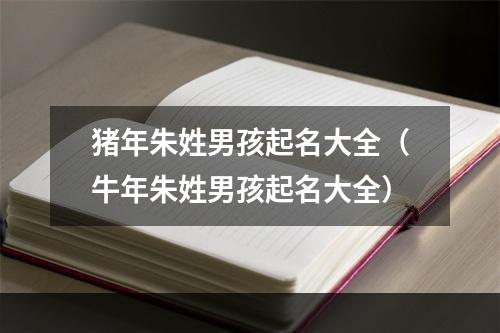 猪年朱姓男孩起名大全（牛年朱姓男孩起名大全）