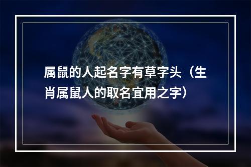 属鼠的人起名字有草字头（生肖属鼠人的取名宜用之字）