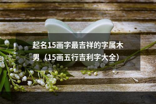 起名15画字最吉祥的字属木男（15画五行吉利字大全）
