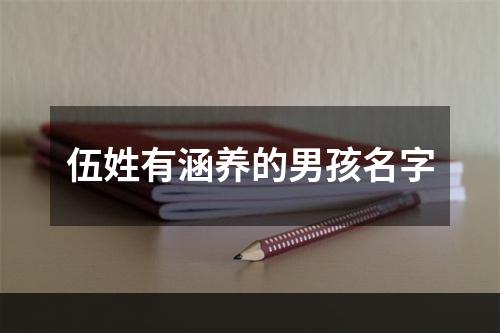 伍姓有涵养的男孩名字