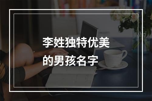 李姓独特优美的男孩名字