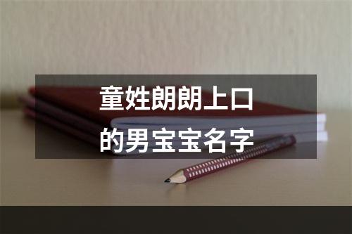 童姓朗朗上口的男宝宝名字