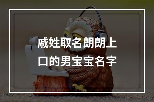 戚姓取名朗朗上口的男宝宝名字