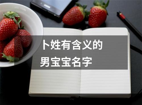 卜姓有含义的男宝宝名字