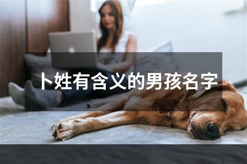 卜姓有含义的男孩名字