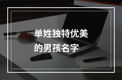 单姓独特优美的男孩名字