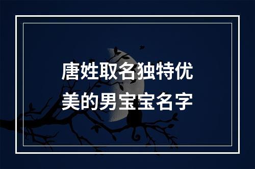 唐姓取名独特优美的男宝宝名字