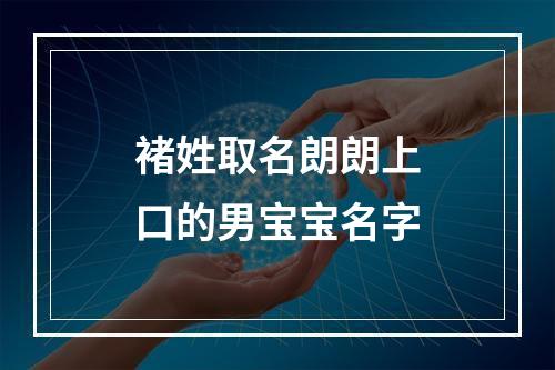 褚姓取名朗朗上口的男宝宝名字