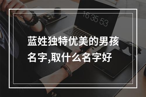 蓝姓独特优美的男孩名字,取什么名字好
