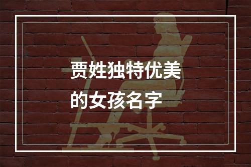贾姓独特优美的女孩名字