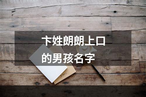 卞姓朗朗上口的男孩名字