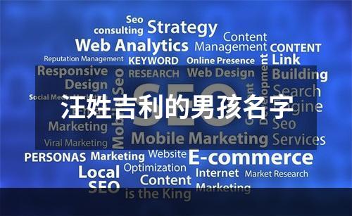 汪姓吉利的男孩名字