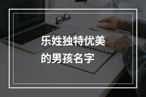 乐姓独特优美的男孩名字