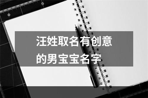 汪姓取名有创意的男宝宝名字