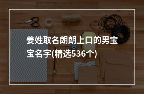 姜姓取名朗朗上口的男宝宝名字(精选536个)