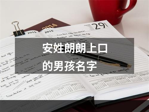 安姓朗朗上口的男孩名字