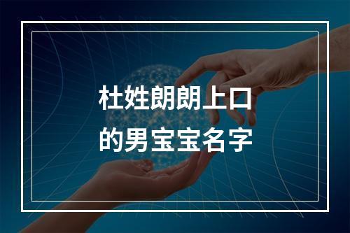 杜姓朗朗上口的男宝宝名字