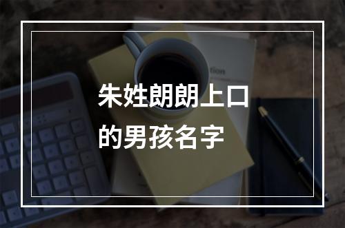 朱姓朗朗上口的男孩名字