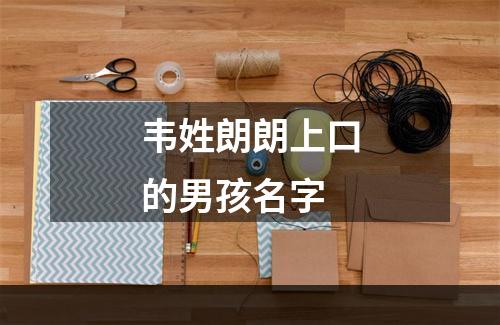 韦姓朗朗上口的男孩名字