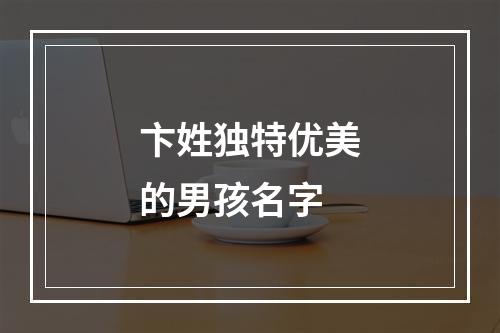 卞姓独特优美的男孩名字