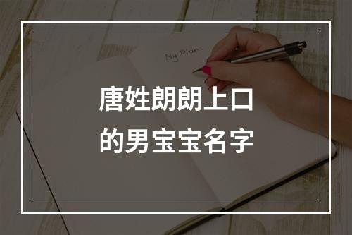 唐姓朗朗上口的男宝宝名字